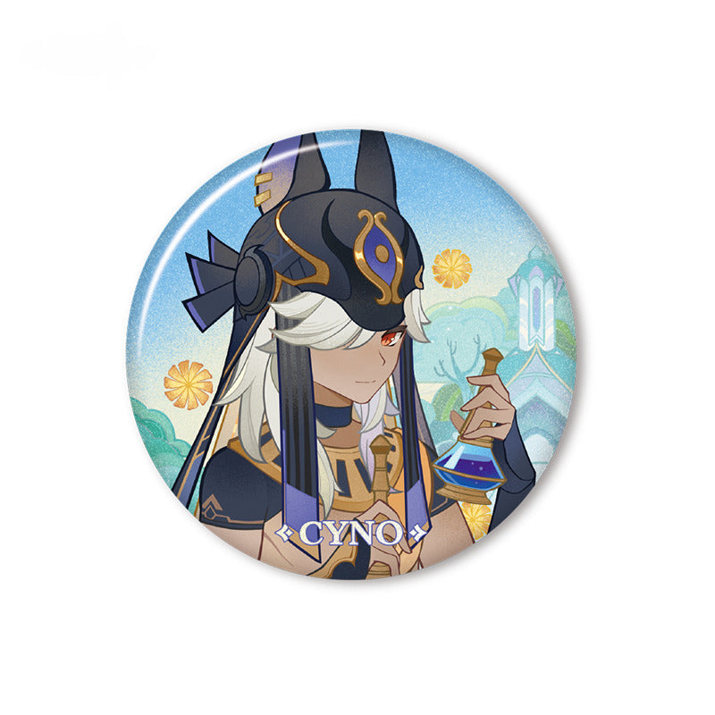 Genshin Impact Badge Acrylic Pendant Elixir of Glistening Gold Theme