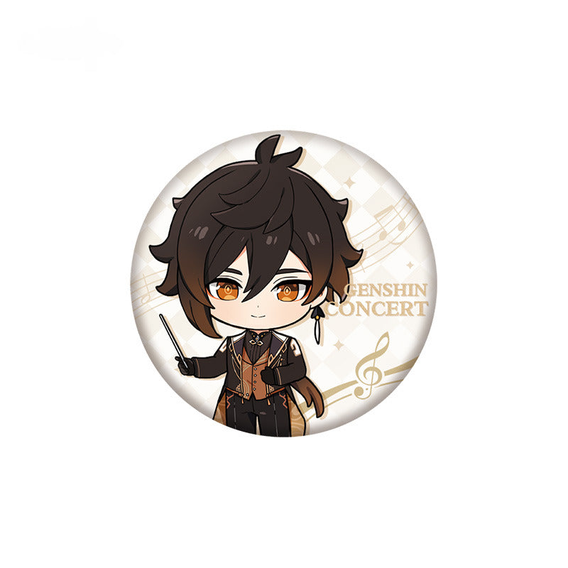 Genshin Impact Chibi Character Badge Concert Theme