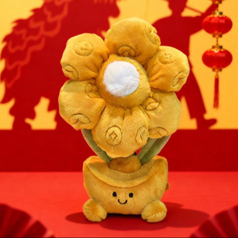 Blooming Fortune Plush Potted Plant