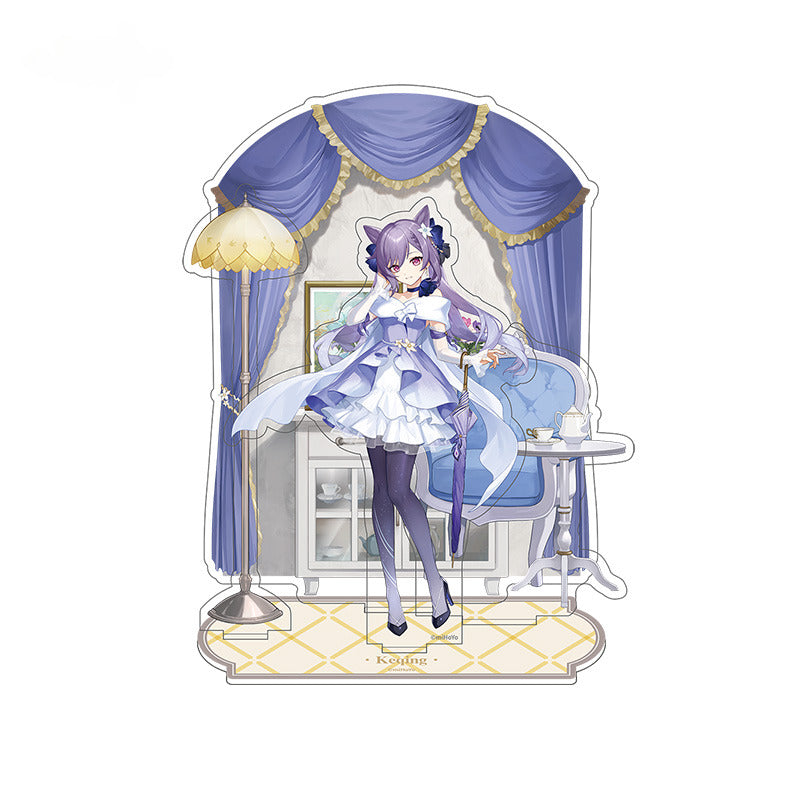 Genshin Impact Badge Standee Stamp Photo Frame Stick-it Storage Cloth Umbrella Keqing - Glistening Night Banquet Series