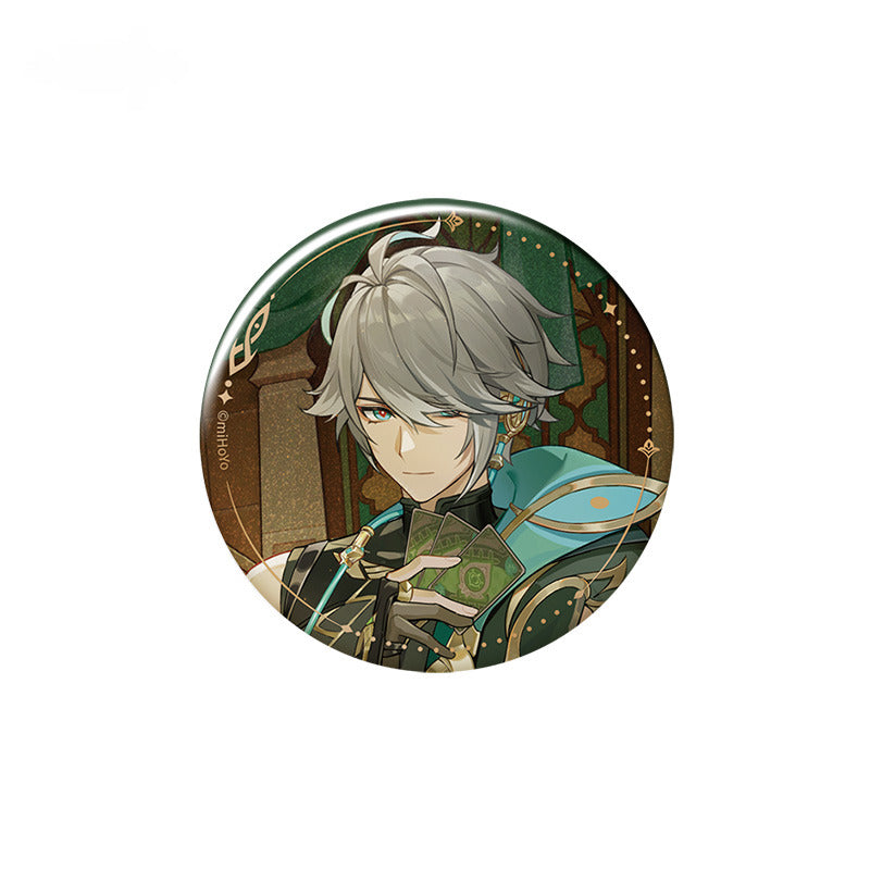 Genshin Impact Badge Colored Paper Keychain Folder Offline Store Series