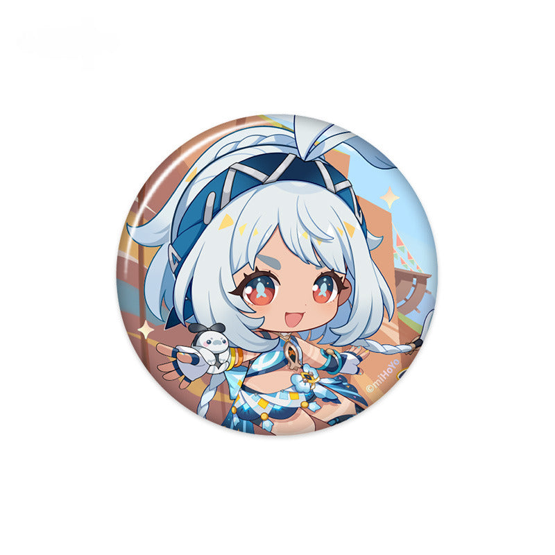 Genshin Impact Chibi Badge Pendant Sticky Note Pad Ornament Fridge Magnet Blaze to Natlan Series