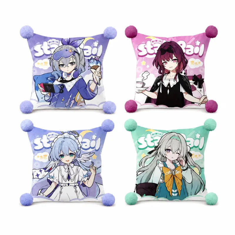 Honkai Star Rail Girls Dormitory Series Pillow Anime Character Cushion Home Decor Collectible for Trailblazers