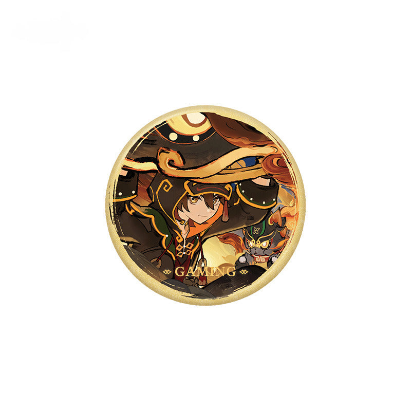 Genshin Impact Badge Ornament Hanging Scroll Lion Dance and Kite Flight Series