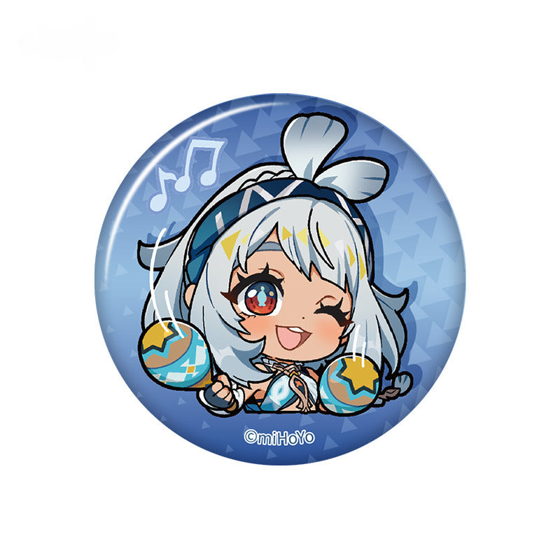 Genshin Impact Chibi Emoticon Badge