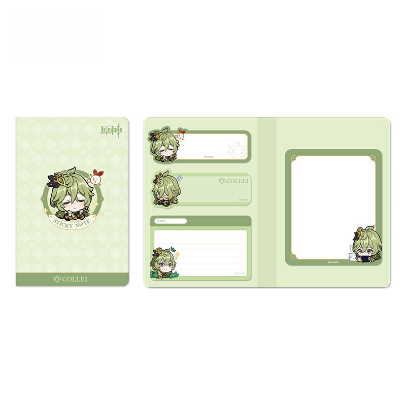 Genshin Impact Chibi Emoticon Notepad Sumeru City Theme