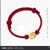 Tears of Themis Red Thread Silver Bracelet with Intertwined Fate Motif