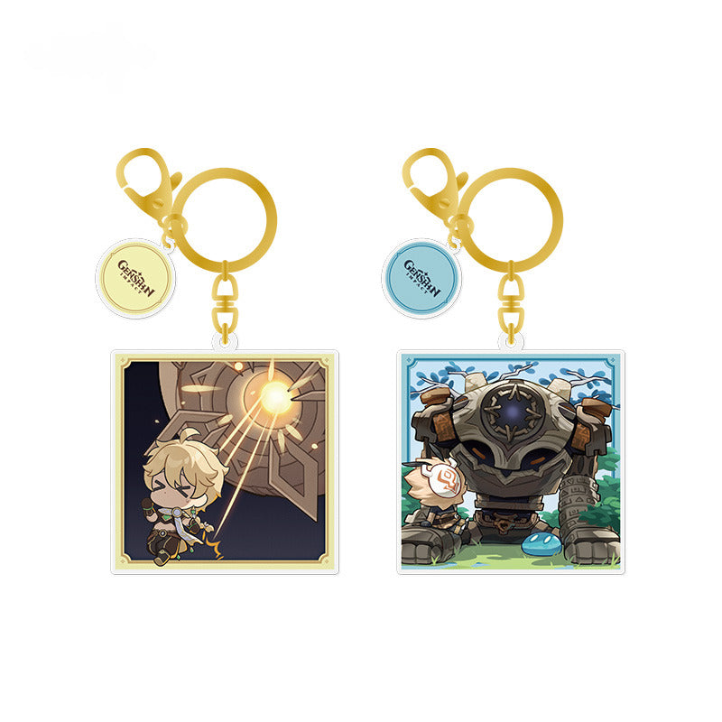 Genshin Impact Q Version Acrylic Pendant 2023 Game Art Exhibition Series