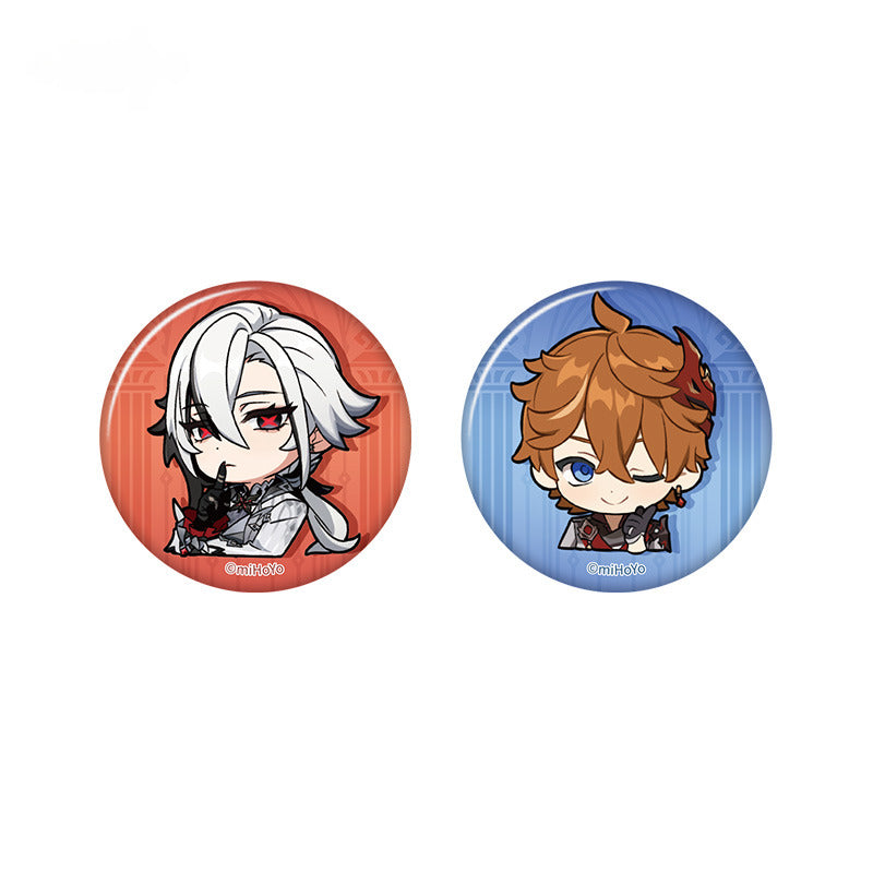 Genshin Impact Badge Fatui Q Version Emoji Themed Series