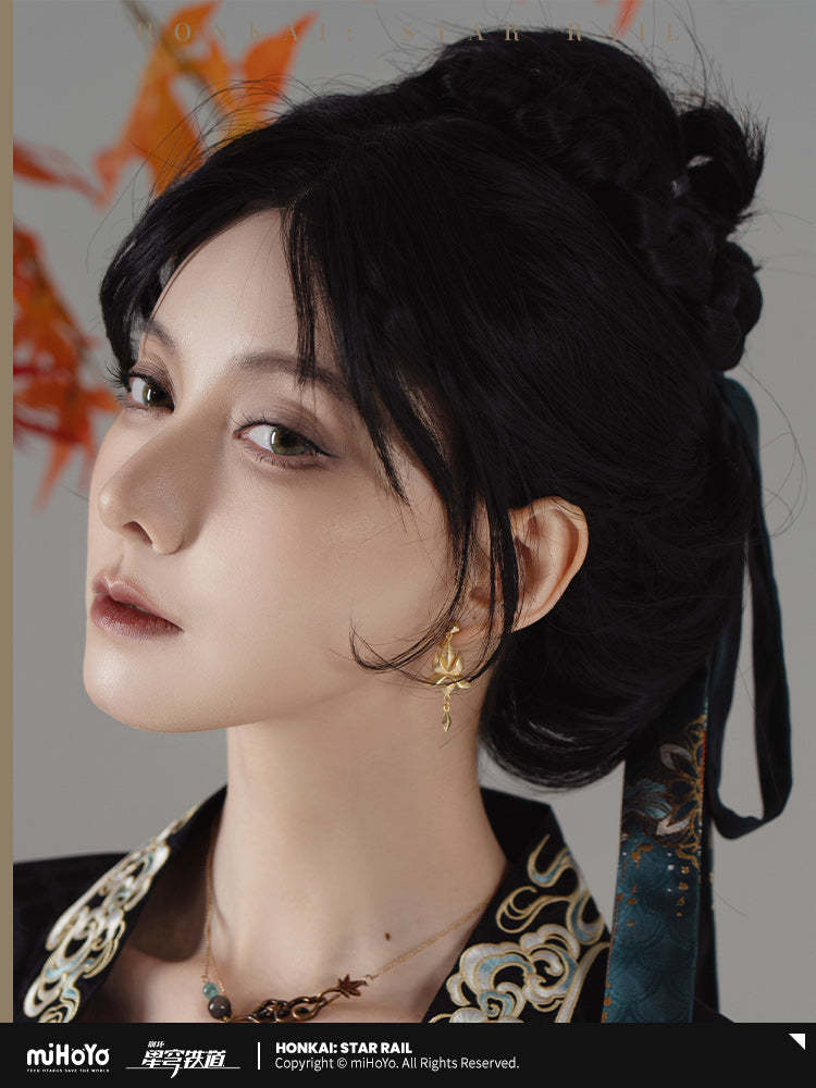 Honkai: Star Rail Water Lotus Clip On Earrings Dan Heng Imbibitor Lunae Theme Impression Series