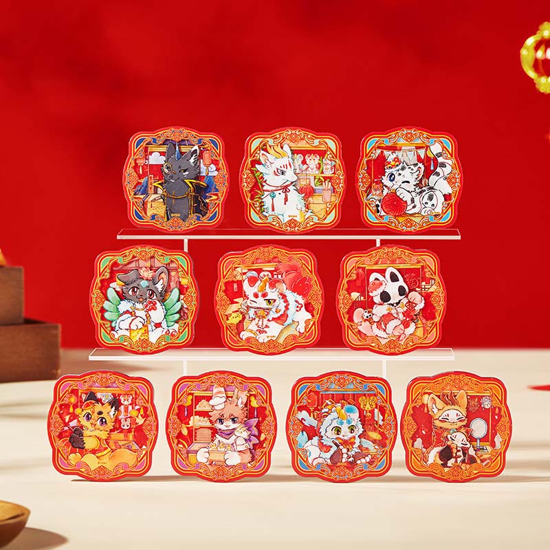 神奇動物2026新年亞克力冰箱貼盲盒