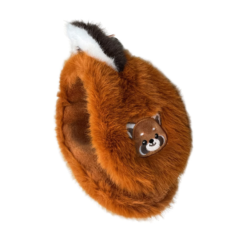 Soft and cute CCTV iPanda merch plush red panda earmuffs