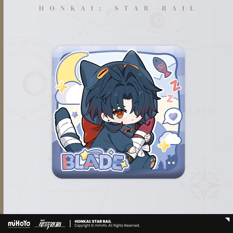 Honkai: Star Rail Chibi Square Badge Boys' Dormitory Series