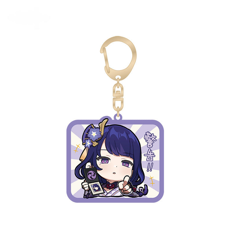 Genshin Impact Acrylic Pendant Inazuma City Q Version Emoji Themed Series