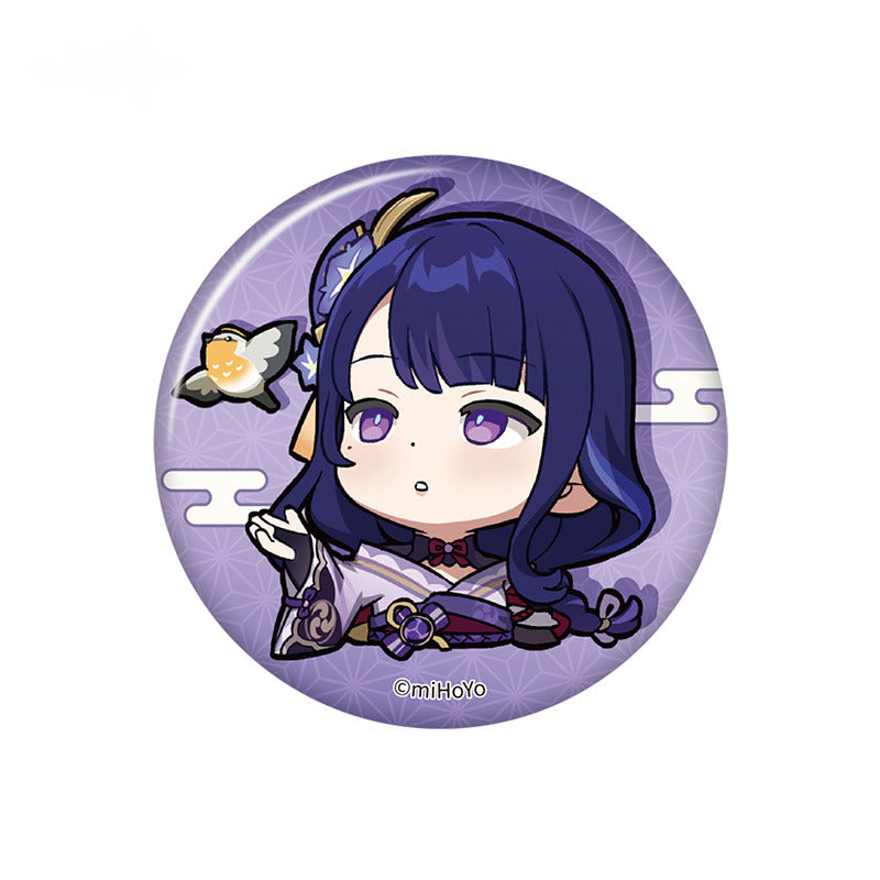Genshin Impact Badge Inazuma City Q Version Emoji Themed Series