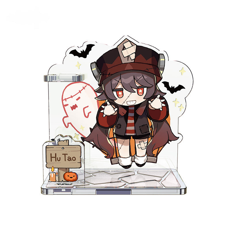 Genshin Impact Acrylic Pen Stand Halloween Themed