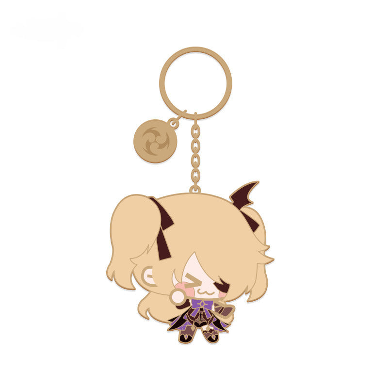 Genshin Impact Q Version Character Metal Pendant