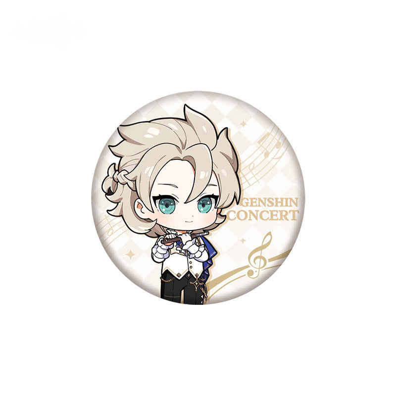 Genshin Impact Chibi Character Badge Concert Theme