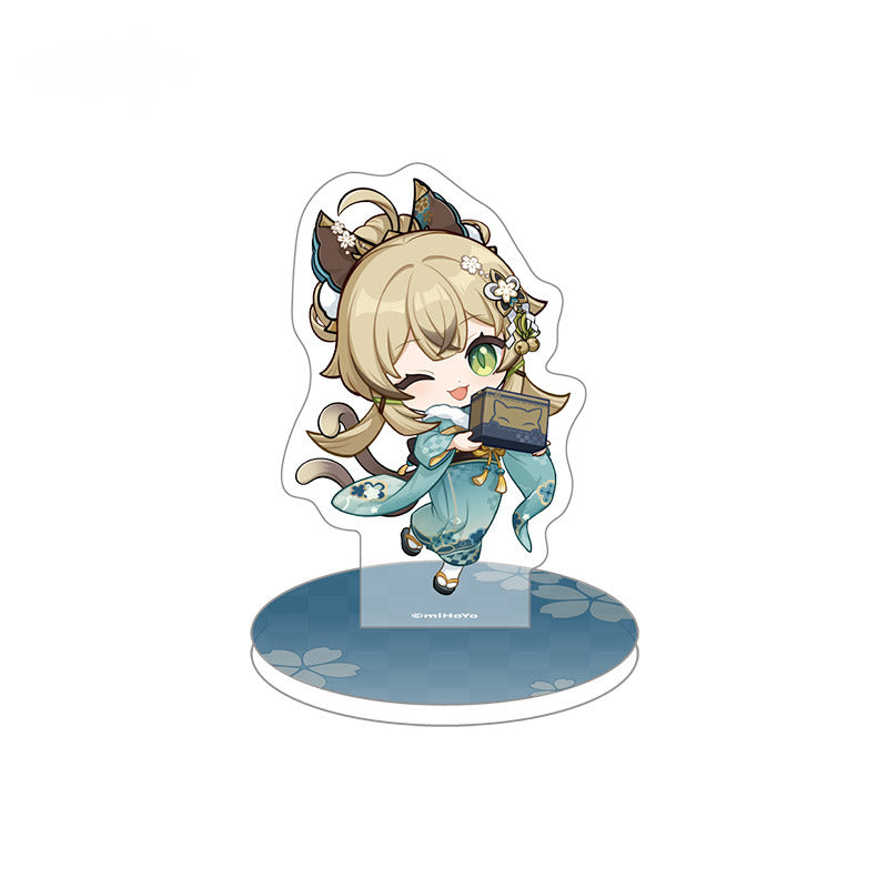 Genshin Impact Badge Standee Colored Paper Kirara- Meow Express Series