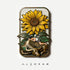Vintage Style Bronze and Sunflower Collectible Fridge Magnet