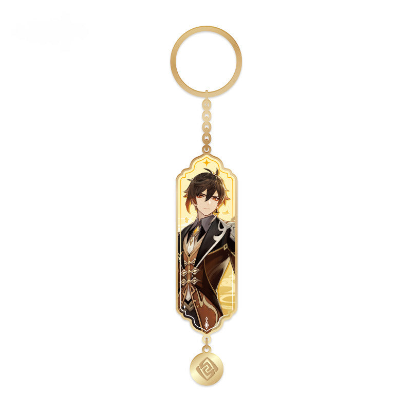 Genshin Impact Character Metal Drop Glue Pendant
