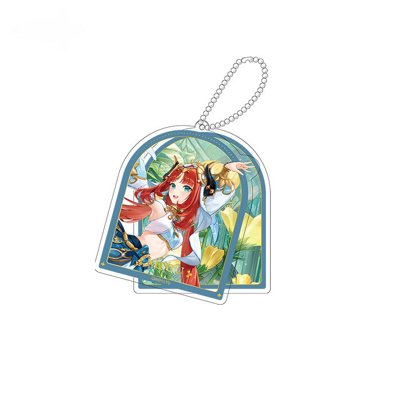 Genshin Impact Badges Pendant Standee Colored Paper Tower Summer Celebration Series