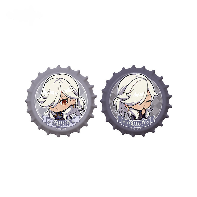 Genshin Impact Badge Standee Stamp Photo Frame Stick-it Storage Cloth Silk Scarf Set Cyno - Glistening Night Banquet Series