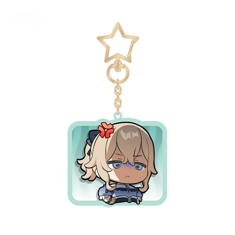Genshin Impact Acrylic Pendant Mondstadt Q Version Emoji Themed Series
