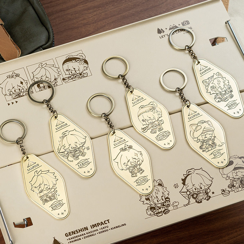 Genshin Impact Metal Pendant Leisurely Camping Theme