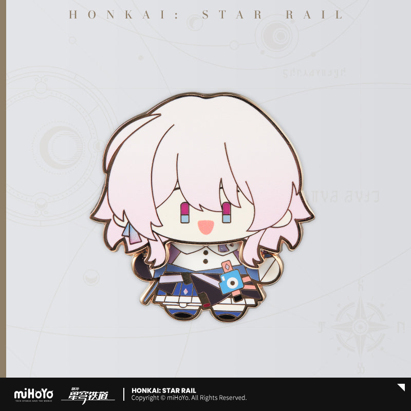 Honkai: Star Rail Shaking Metal Badge Chibi Doll Series