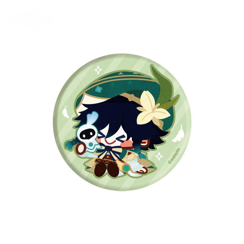 Genshin Impact Chibi Character Plush Badges