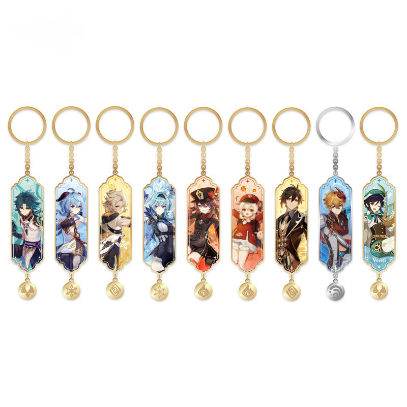 Genshin Impact Character Metal Drop Glue Pendant