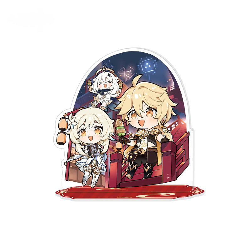 Genshin Impact Chibi Character Badge Standee The Exquisite Night Chimes Series