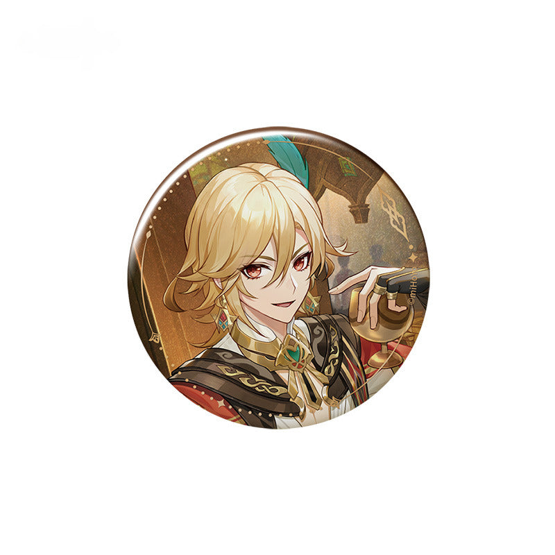 Genshin Impact Badge Colored Paper Keychain Folder Offline Store Series