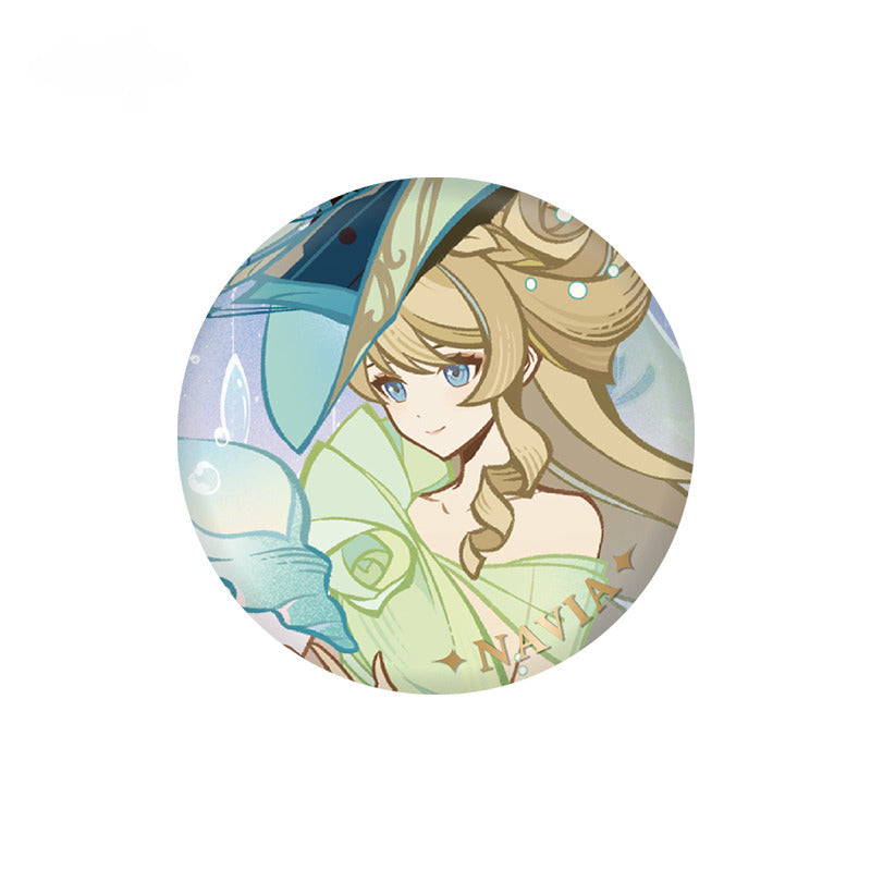 Genshin Impact Badge Standee Jinsho no Yosegaki Theme Series