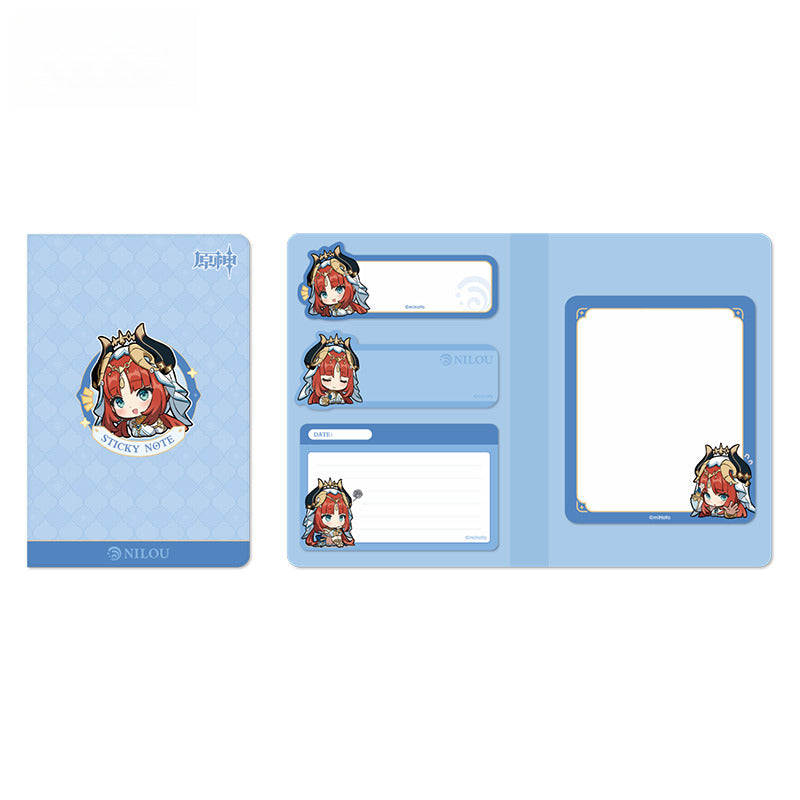 Genshin Impact Chibi Emoticon Notepad Sumeru City Theme