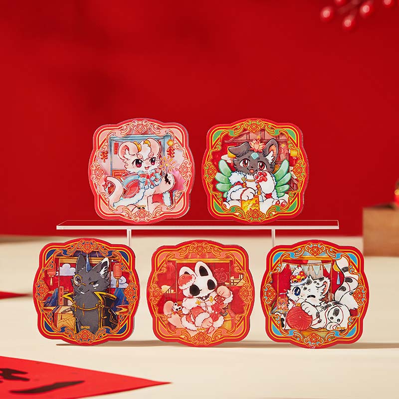 神奇動物2026新年亞克力冰箱貼盲盒