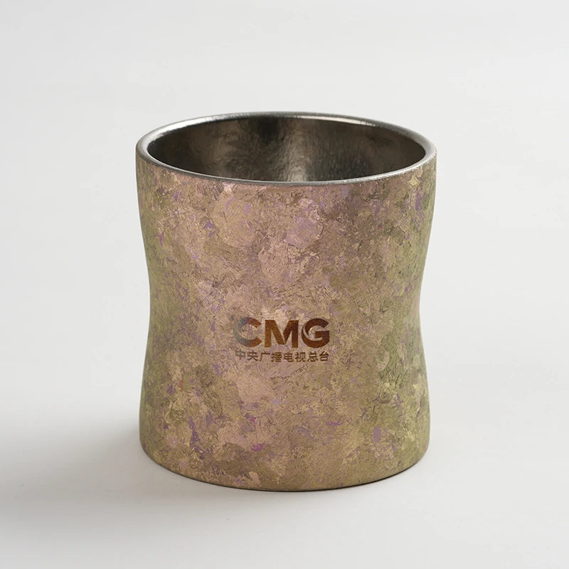 Residual Warmth Double-Wall Pure Titanium Coffee Cup