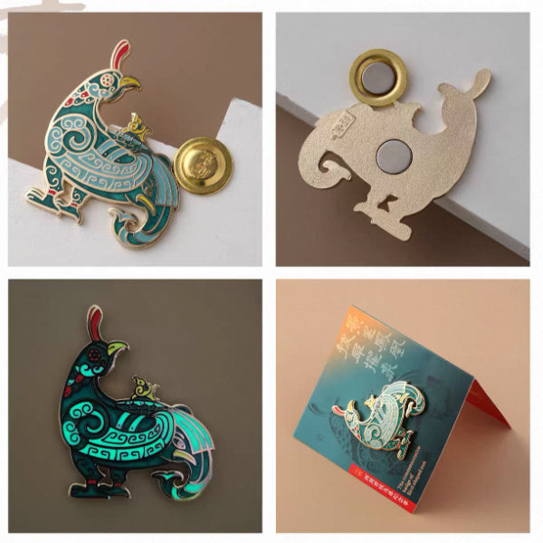 Shanxi Museum Bronze Collection Fridge Magnets Badges