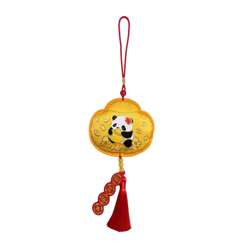 Yuanbao Panda Plush Pendant
