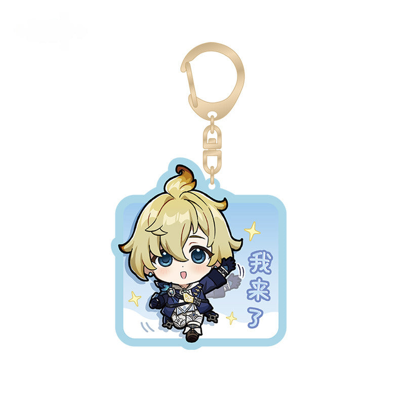 Genshin Impact Acrylic Pendant Mondstadt Q Version Emoji Themed Series