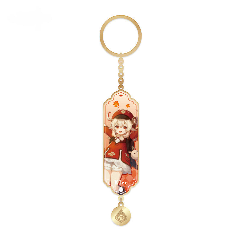 Genshin Impact Character Metal Drop Glue Pendant