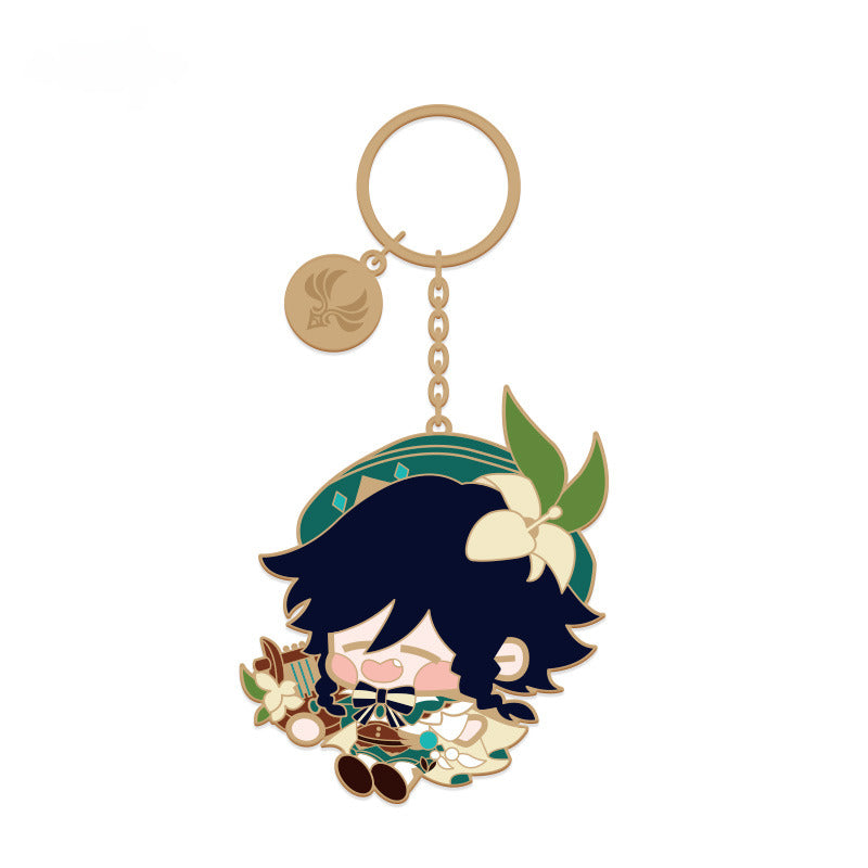 Genshin Impact Q Version Character Metal Pendant
