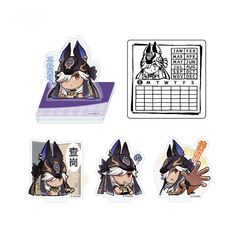 Genshin Impact Calendar Stamp Ornament Chibi Emoji Series