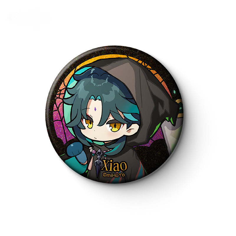Genshin Impact Chibi Badges Halloween Themed