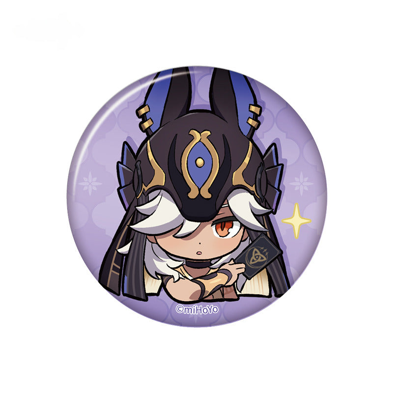 Genshin Impact Chibi Emoticon Badge Sumeru City Theme