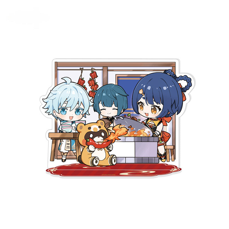 Genshin Impact Chibi Character Badge Standee The Exquisite Night Chimes Series