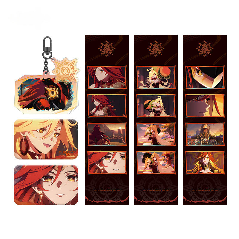 Genshin Impact Badge Pendant Accordion Page Imitation Film SetDusk Series