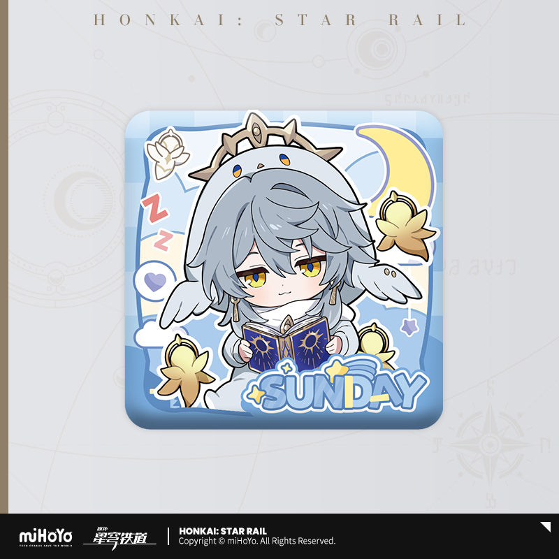 Honkai: Star Rail Chibi Square Badge Boys' Dormitory Series