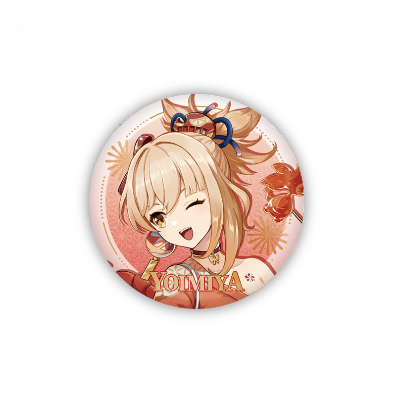 Genshin Impact Badge Colored Paper Pendant Glistening Bazaar Series